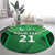 Pakistan Cricket Custom Round Carpet The Green Shirts with Sporty Pattern