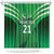 Pakistan Cricket Custom Shower Curtain The Green Shirts with Sporty Pattern