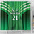 Pakistan Cricket Custom Shower Curtain The Green Shirts with Sporty Pattern