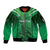 Pakistan Cricket Custom Sleeve Zip Bomber Jacket The Green Shirts with Sporty Pattern