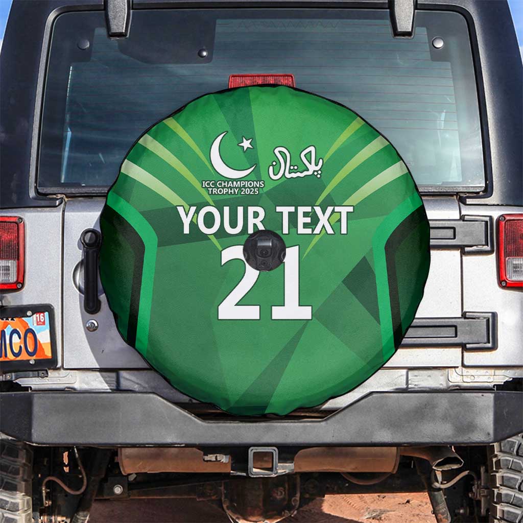 Pakistan Cricket Custom Spare Tire Cover The Green Shirts with Sporty Pattern