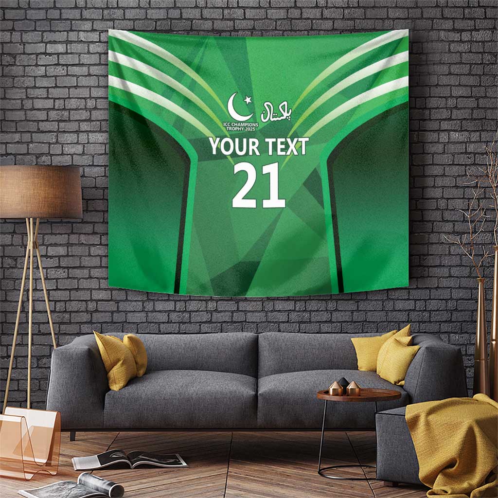 Pakistan Cricket Custom Tapestry The Green Shirts with Sporty Pattern