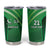 Pakistan Cricket Custom Tumbler Cup The Green Shirts with Sporty Pattern