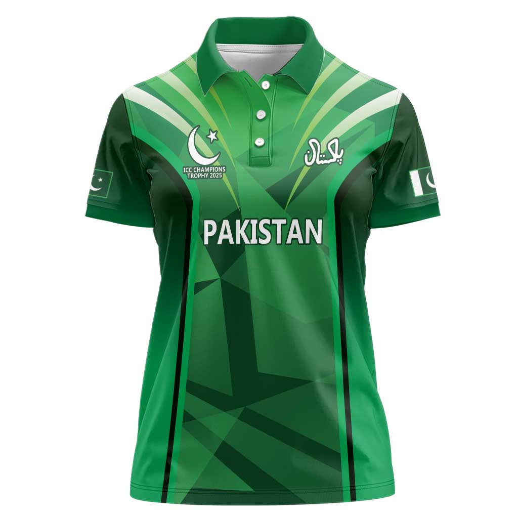 Pakistan Cricket Custom Women Polo Shirt The Green Shirts with Sporty Pattern