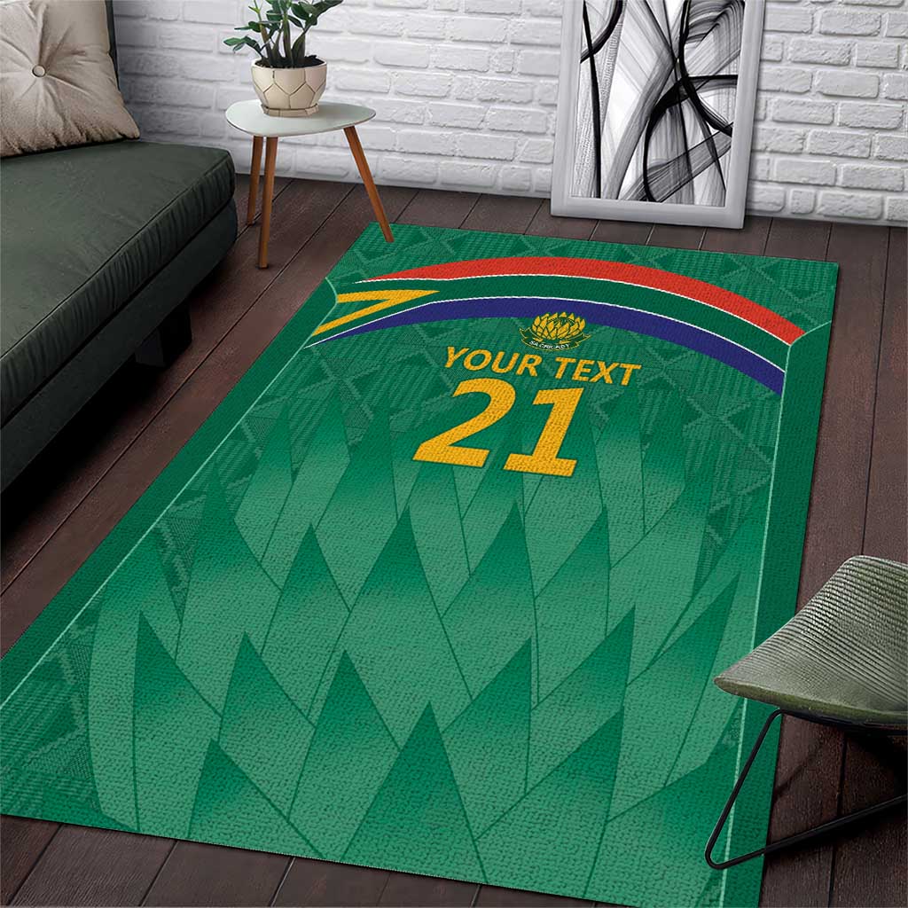 South Africa Cricket Custom Area Rug Proteas Green LT9 - Wonder Print Shop