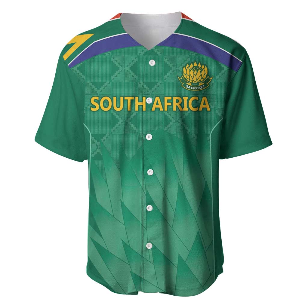 South Africa Cricket Custom Baseball Jersey Proteas Green LT9 - Wonder Print Shop