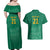 South Africa Cricket Custom Couples Matching Off Shoulder Maxi Dress and Hawaiian Shirt Proteas Green LT9 - Wonder Print Shop