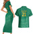 South Africa Cricket Custom Couples Matching Short Sleeve Bodycon Dress and Hawaiian Shirt Proteas Green LT9 - Wonder Print Shop