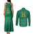 South Africa Cricket Custom Couples Matching Tank Maxi Dress and Long Sleeve Button Shirt Proteas Green LT9 - Wonder Print Shop