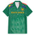 South Africa Cricket Custom Family Matching Off The Shoulder Long Sleeve Dress and Hawaiian Shirt Proteas Green - Wonder Print Shop