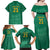 South Africa Cricket Custom Family Matching Off Shoulder Maxi Dress and Hawaiian Shirt Proteas Green LT9 - Wonder Print Shop