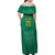 South Africa Cricket Custom Family Matching Off Shoulder Maxi Dress and Hawaiian Shirt Proteas Green LT9 - Wonder Print Shop