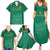 South Africa Cricket Custom Family Matching Summer Maxi Dress and Hawaiian Shirt Proteas Green - Wonder Print Shop