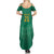 South Africa Cricket Custom Family Matching Summer Maxi Dress and Hawaiian Shirt Proteas Green - Wonder Print Shop