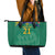 South Africa Cricket Custom Leather Tote Bag Proteas Green - Wonder Print Shop