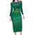 South Africa Cricket Custom Long Sleeve Bodycon Dress Proteas Green - Wonder Print Shop