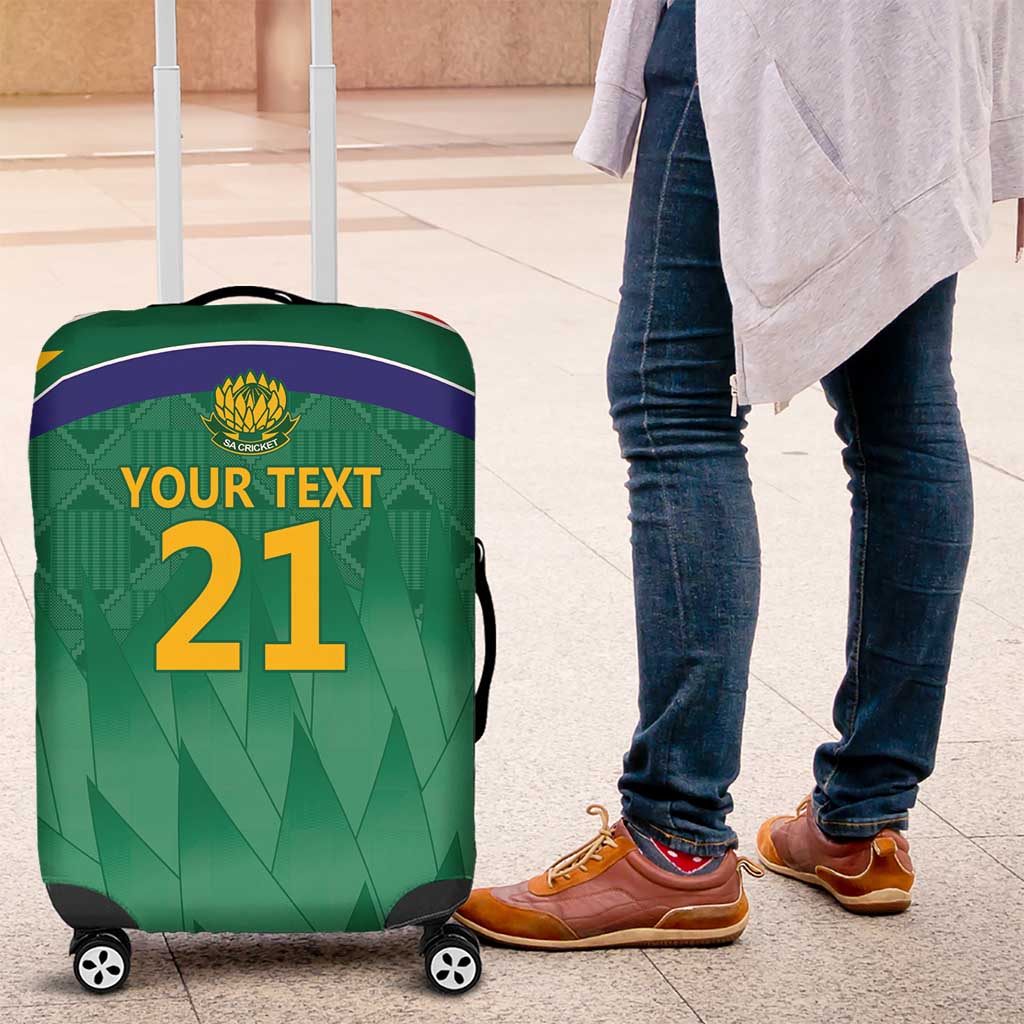 South Africa Cricket Custom Luggage Cover Proteas Green