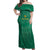 South Africa Cricket Custom Off Shoulder Maxi Dress Proteas Green - Wonder Print Shop