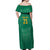 South Africa Cricket Custom Off Shoulder Maxi Dress Proteas Green - Wonder Print Shop