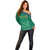 South Africa Cricket Custom Off Shoulder Sweater Proteas Green - Wonder Print Shop