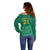 South Africa Cricket Custom Off Shoulder Sweater Proteas Green - Wonder Print Shop