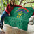 South Africa Cricket Custom Quilt Proteas Green