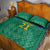 South Africa Cricket Custom Quilt Bed Set Proteas Green