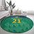 South Africa Cricket Custom Round Carpet Proteas Green