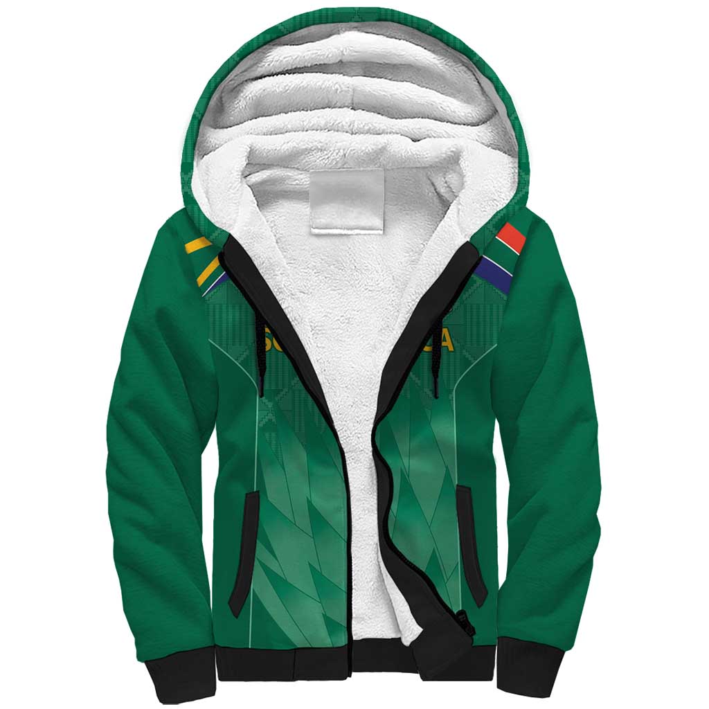 South Africa Cricket Custom Sherpa Hoodie Proteas Green