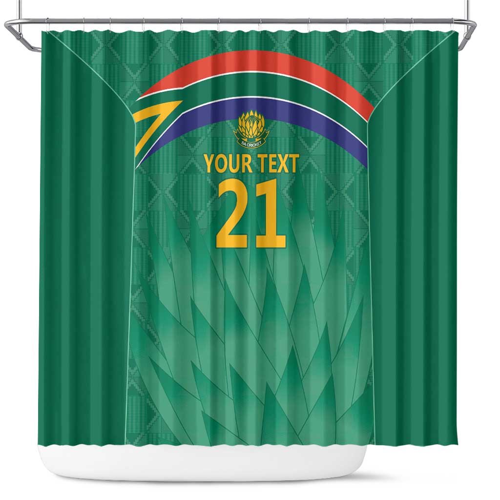 South Africa Cricket Custom Shower Curtain Proteas Green