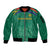 South Africa Cricket Custom Sleeve Zip Bomber Jacket Proteas Green - Wonder Print Shop