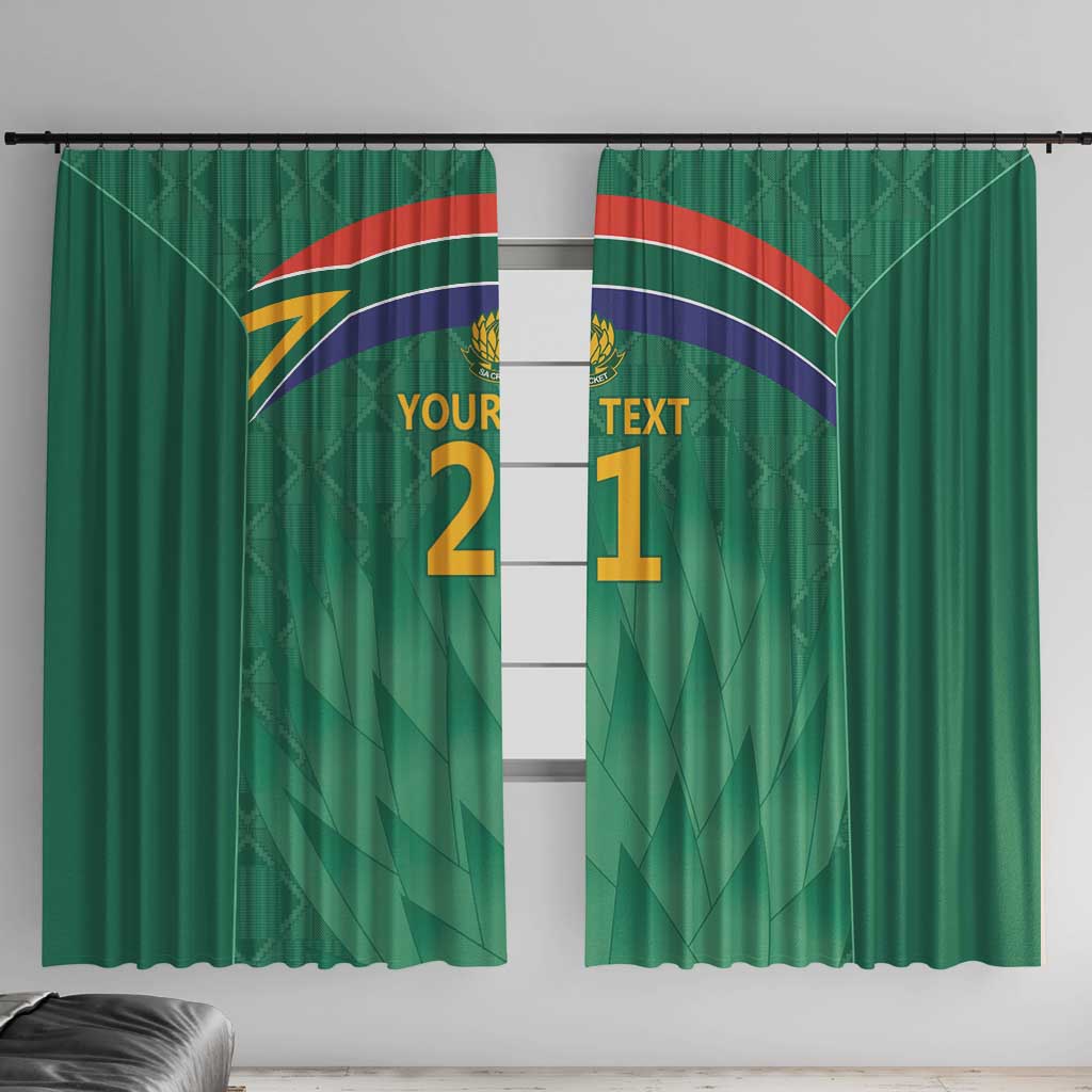 South Africa Cricket Custom Window Curtain Proteas Green