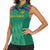 South Africa Cricket Custom Women Sleeveless Polo Shirt Proteas Green - Wonder Print Shop