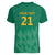 South Africa Cricket Custom Women V-Neck T-Shirt Proteas Green