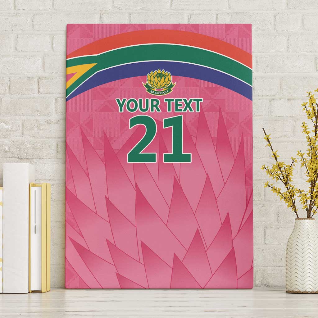 South Africa Cricket Custom Canvas Wall Art Proteas Pink LT9 - Wonder Print Shop