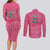 South Africa Cricket Custom Couples Matching Long Sleeve Bodycon Dress and Long Sleeve Button Shirt Proteas Pink LT9 - Wonder Print Shop