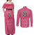 South Africa Cricket Custom Couples Matching Off Shoulder Maxi Dress and Long Sleeve Button Shirt Proteas Pink LT9 - Wonder Print Shop