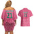 South Africa Cricket Custom Couples Matching Off Shoulder Short Dress and Hawaiian Shirt Proteas Pink LT9 - Wonder Print Shop