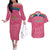 South Africa Cricket Custom Couples Matching Off The Shoulder Long Sleeve Dress and Hawaiian Shirt Proteas Pink LT9 - Wonder Print Shop