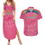 South Africa Cricket Custom Couples Matching Summer Maxi Dress and Hawaiian Shirt Proteas Pink LT9 - Wonder Print Shop