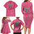 South Africa Cricket Custom Family Matching Long Sleeve Bodycon Dress and Hawaiian Shirt Proteas Pink LT9 - Wonder Print Shop