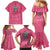 South Africa Cricket Custom Family Matching Mermaid Dress and Hawaiian Shirt Proteas Pink LT9 - Wonder Print Shop