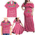 South Africa Cricket Custom Family Matching Off Shoulder Maxi Dress and Hawaiian Shirt Proteas Pink LT9 - Wonder Print Shop