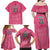 South Africa Cricket Custom Family Matching Off Shoulder Maxi Dress and Hawaiian Shirt Proteas Pink LT9 - Wonder Print Shop