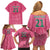 South Africa Cricket Custom Family Matching Off Shoulder Short Dress and Hawaiian Shirt Proteas Pink LT9 - Wonder Print Shop