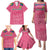 South Africa Cricket Custom Family Matching Puletasi and Hawaiian Shirt Proteas Pink - Wonder Print Shop