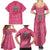 South Africa Cricket Custom Family Matching Summer Maxi Dress and Hawaiian Shirt Proteas Pink - Wonder Print Shop