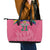 South Africa Cricket Custom Leather Tote Bag Proteas Pink - Wonder Print Shop