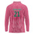 South Africa Cricket Custom Long Sleeve Polo Shirt Proteas Pink - Wonder Print Shop