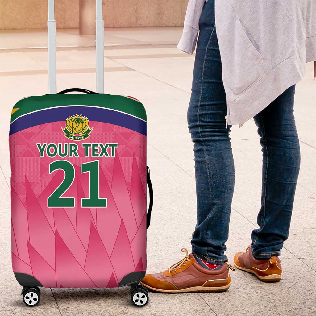 South Africa Cricket Custom Luggage Cover Proteas Pink